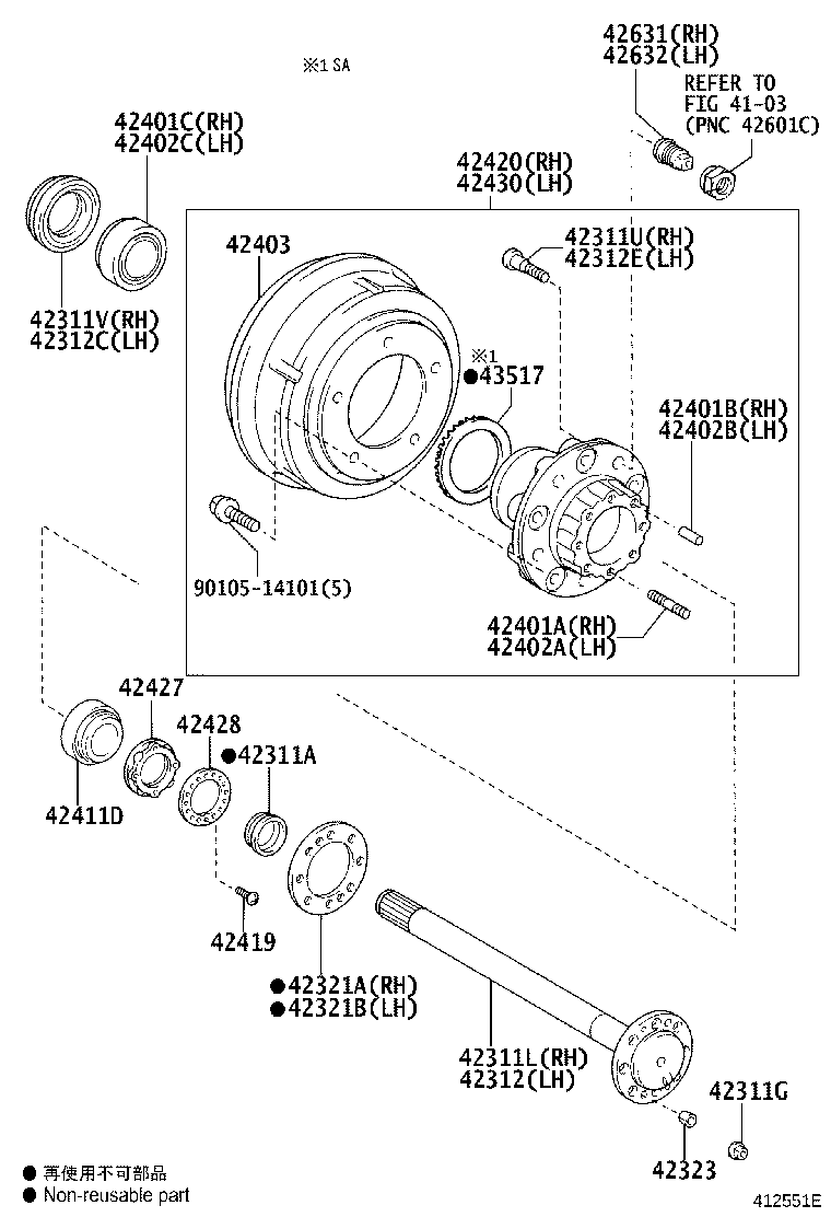90942-T2004 BOLT, HUB (FOR REAR AXLE RH) product image
