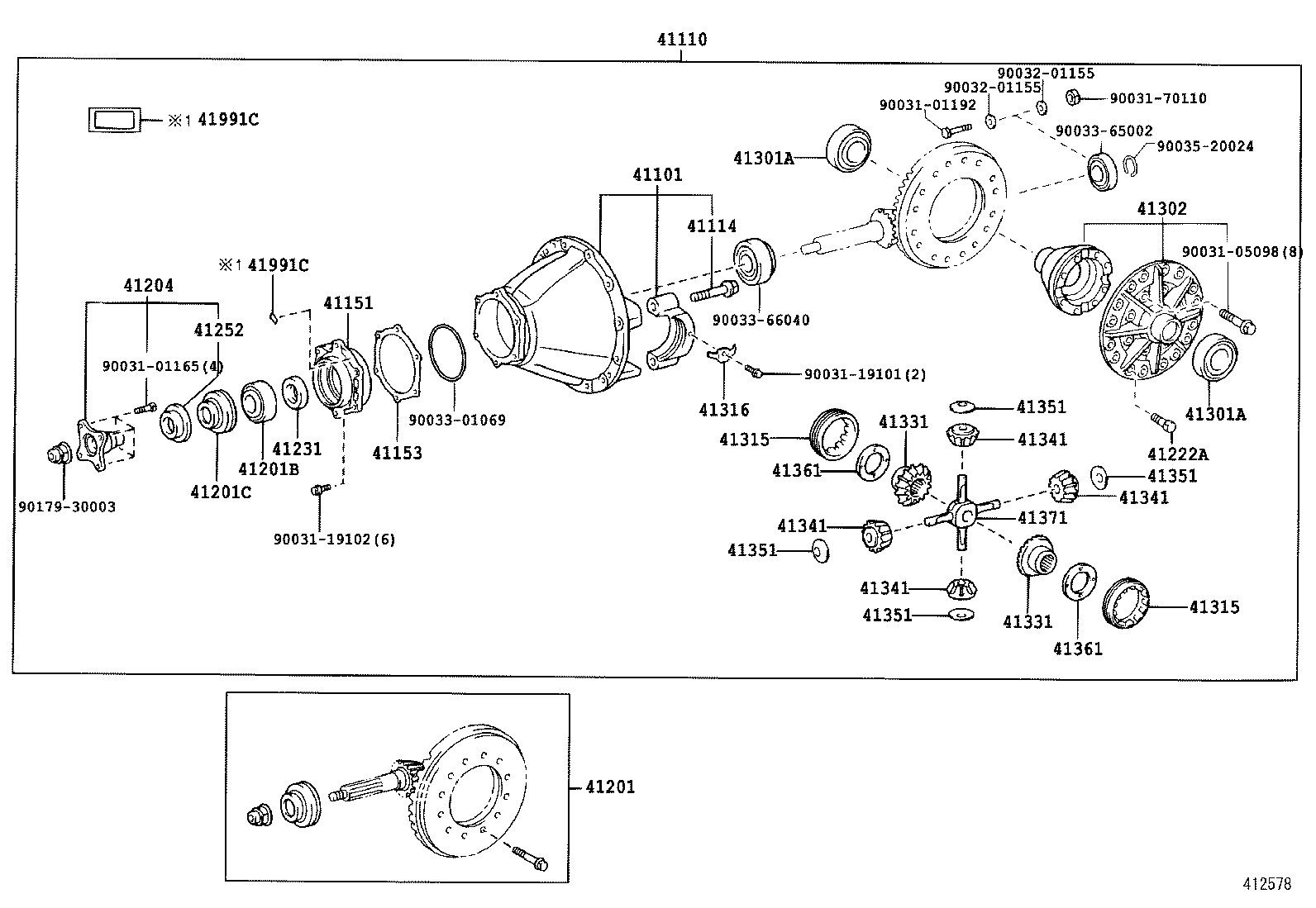 04412-37180 GASKET KIT, REAR DIFFERENTIAL CARRIER product image