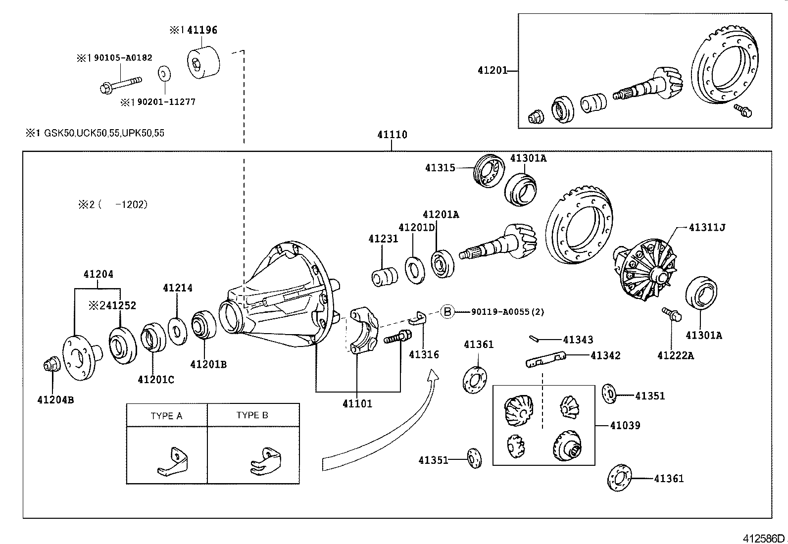 04412-0C010 GASKET KIT, REAR DIFFERENTIAL CARRIER product image