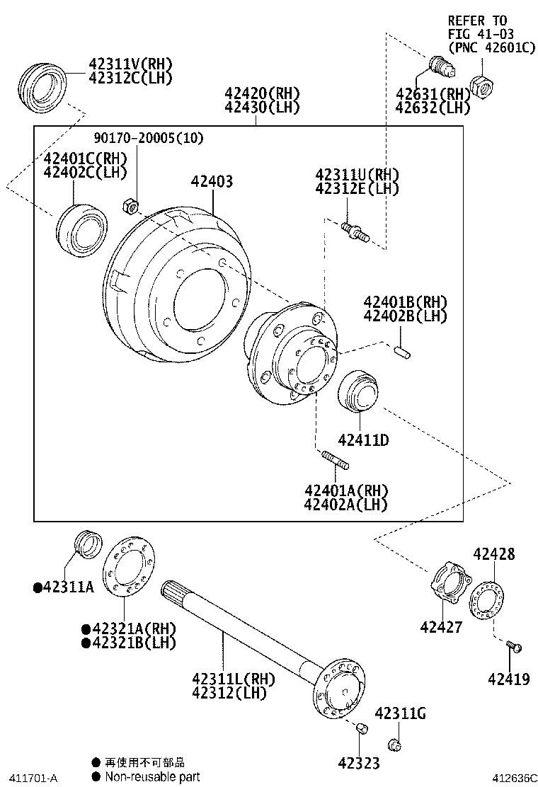 90942-T2004 BOLT, HUB (FOR REAR AXLE RH) product image