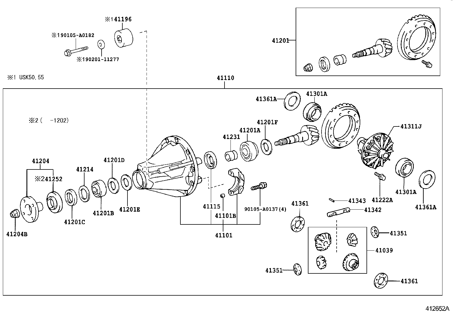 04412-0C010 GASKET KIT, REAR DIFFERENTIAL CARRIER product image