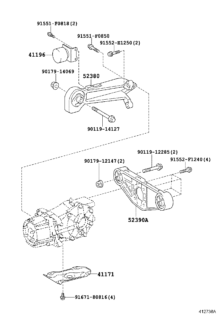 41101-52010 CARRIER SUB-ASSY, DIFFERENTIAL, REAR product image