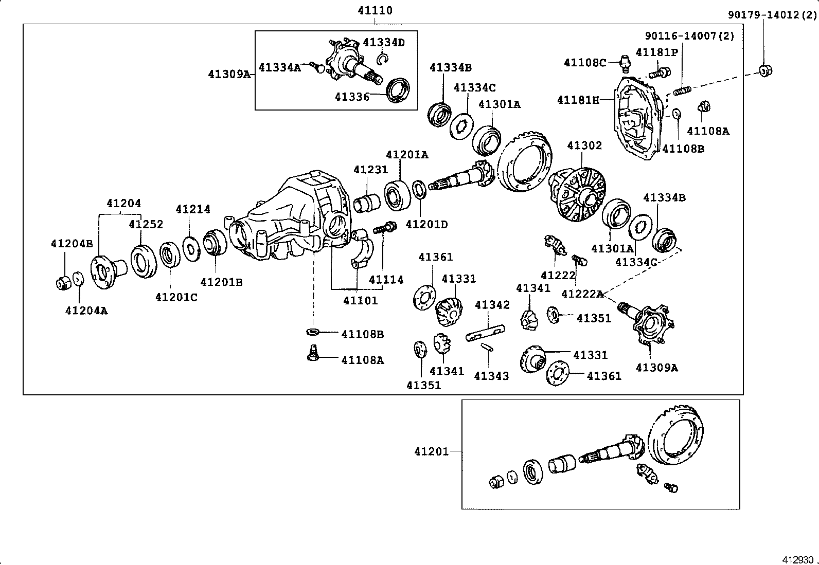 41201-80030 FINAL GEAR KIT, DIFFERENTIAL, REAR product image