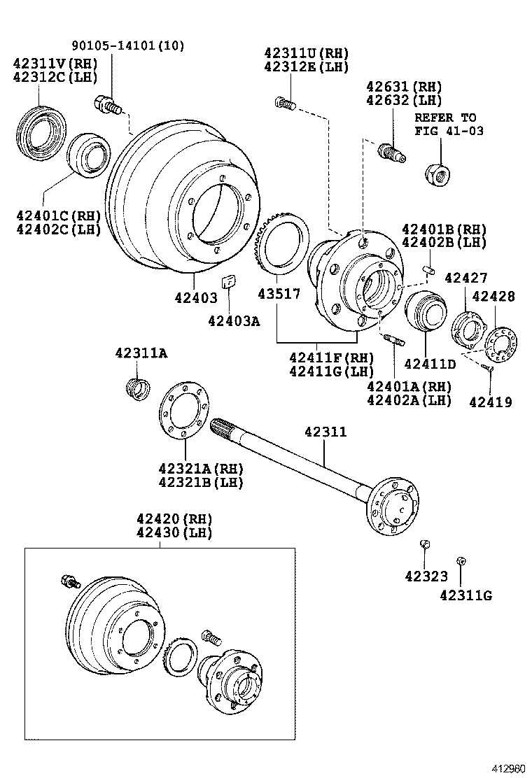 42311-37150 SHAFT, REAR AXLE product image