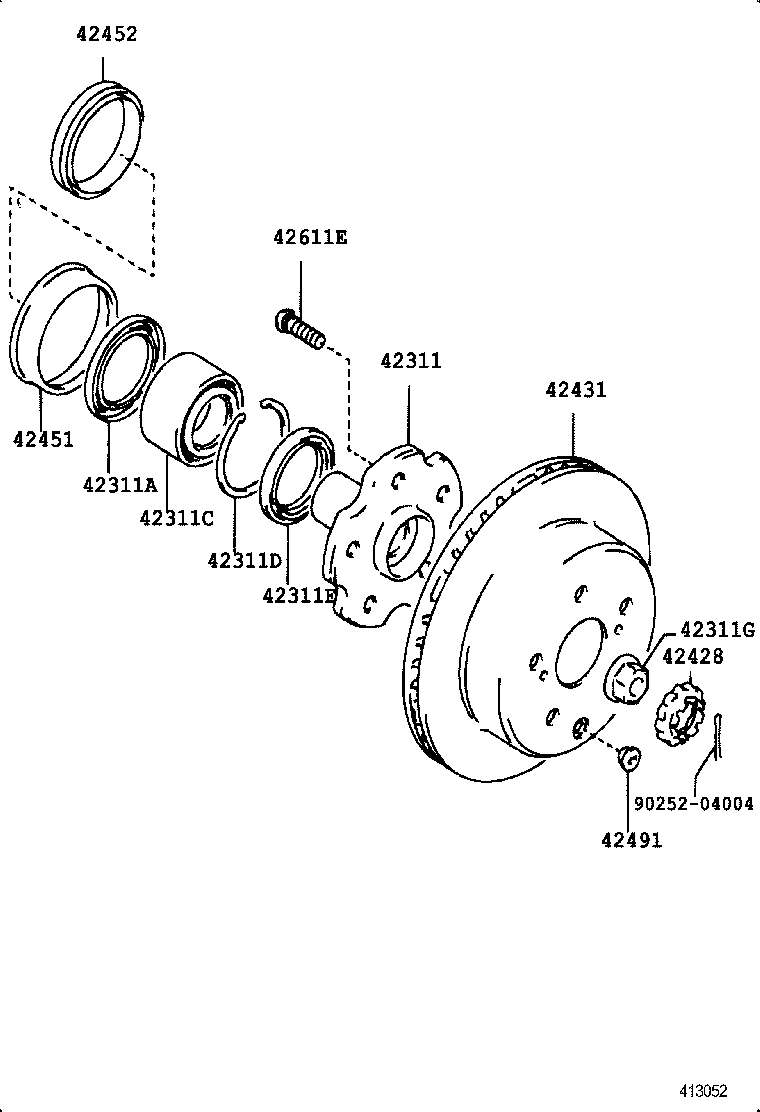 42360-22030 JOINT ASSY, REAR DRIVE SHAFT INBOARD product image
