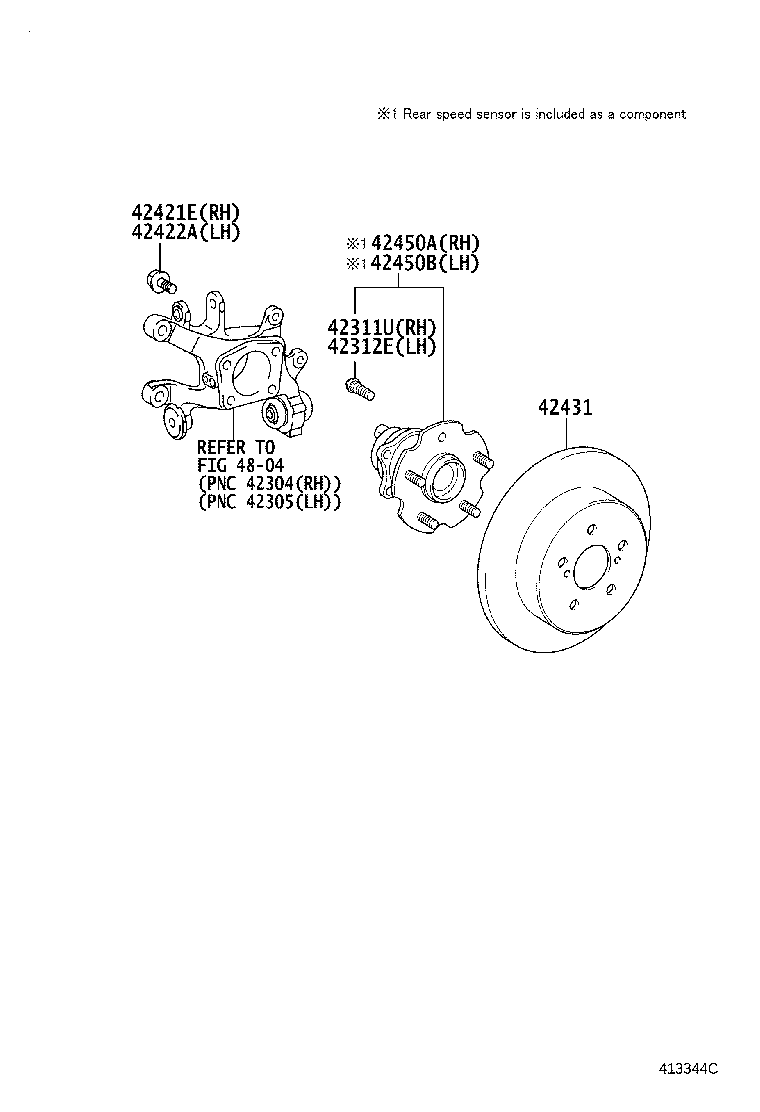 42431-21020 DISC, REAR product image