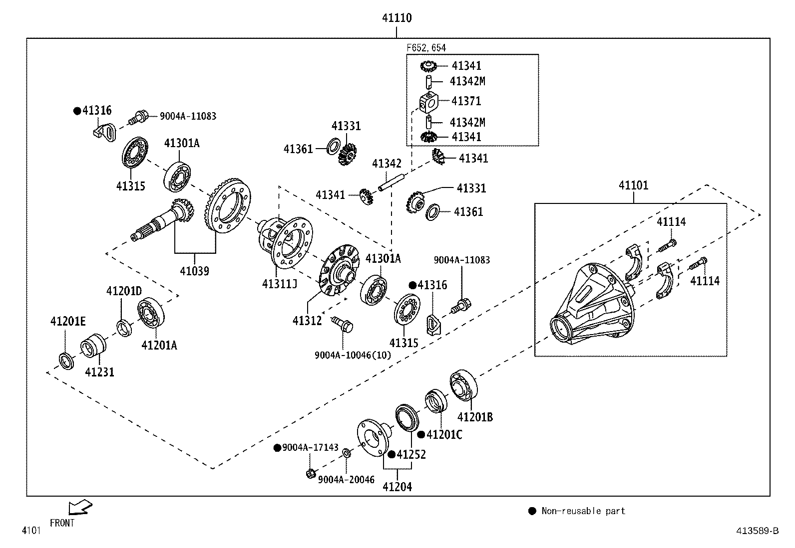 41039-BZ240 GEAR KIT, DIFFERENTIAL, REAR product image