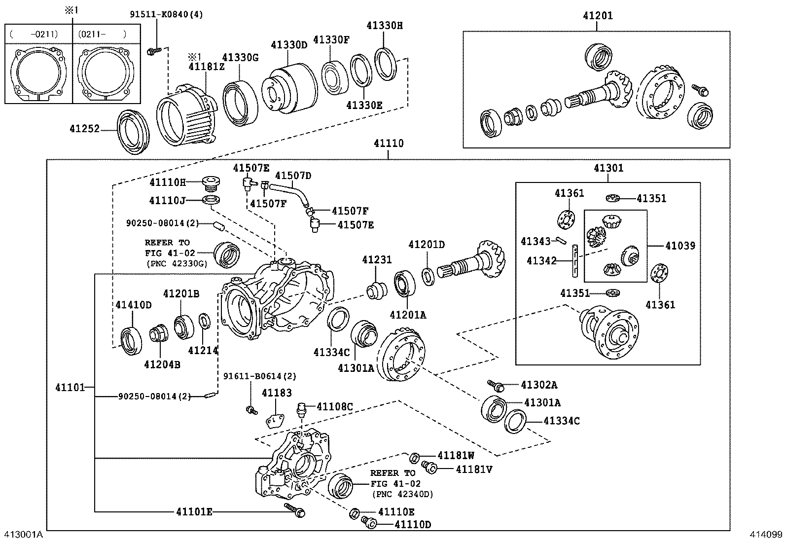 41039-33010 GEAR KIT, DIFFERENTIAL, REAR product image