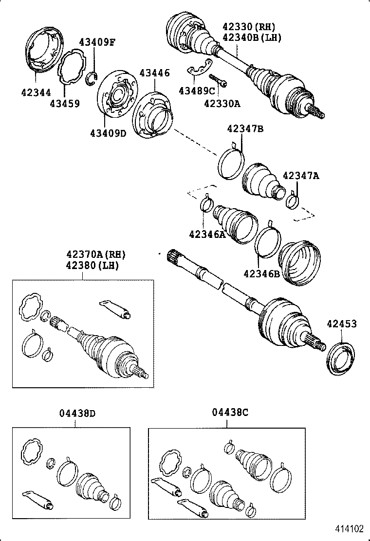 42330-50020 SHAFT ASSY, REAR DRIVE, RH product image