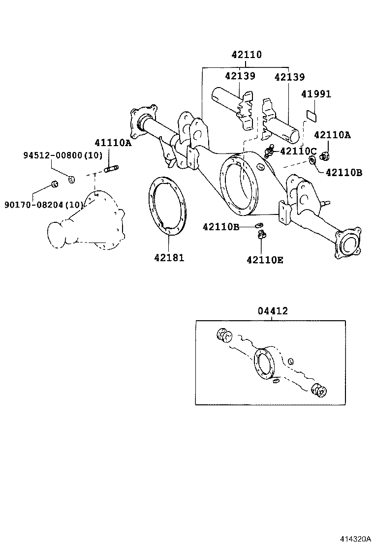 41201-80182 FINAL GEAR KIT, DIFFERENTIAL, REAR product image
