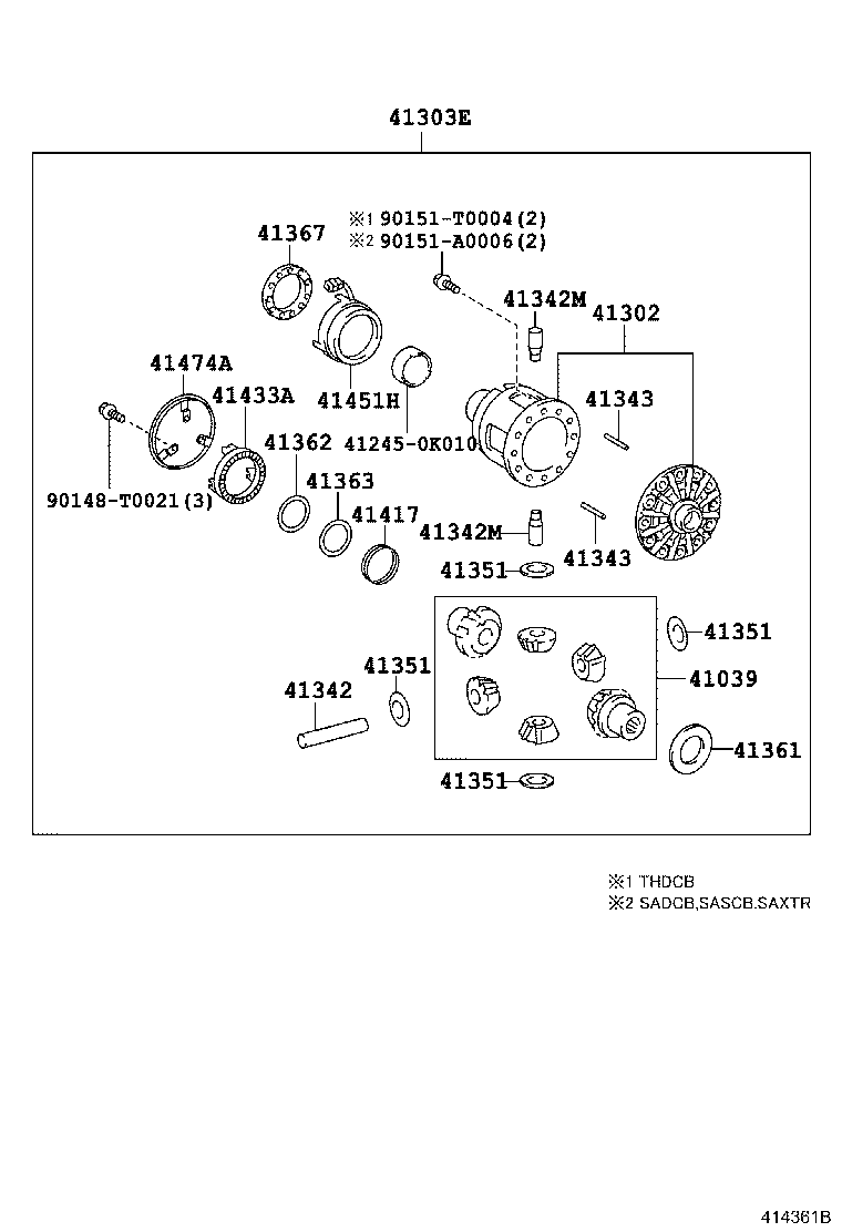 41231-0K030 SPACER, REAR DIFFERENTIAL DRIVE PINION BEARING product image