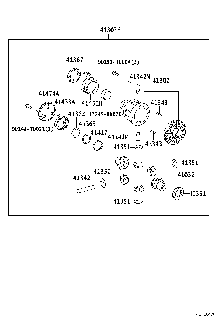 41201-80212 FINAL GEAR KIT, DIFFERENTIAL, REAR product image