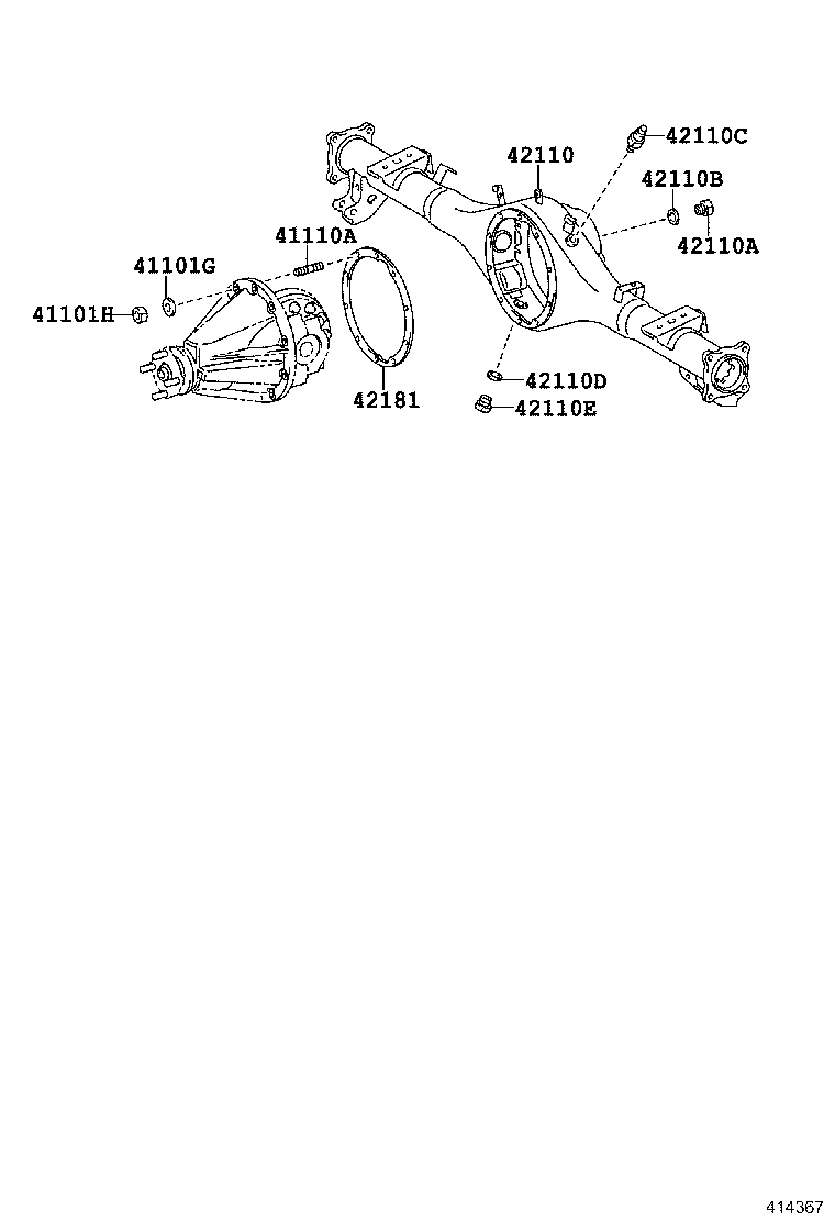 41201-80212 FINAL GEAR KIT, DIFFERENTIAL, REAR product image