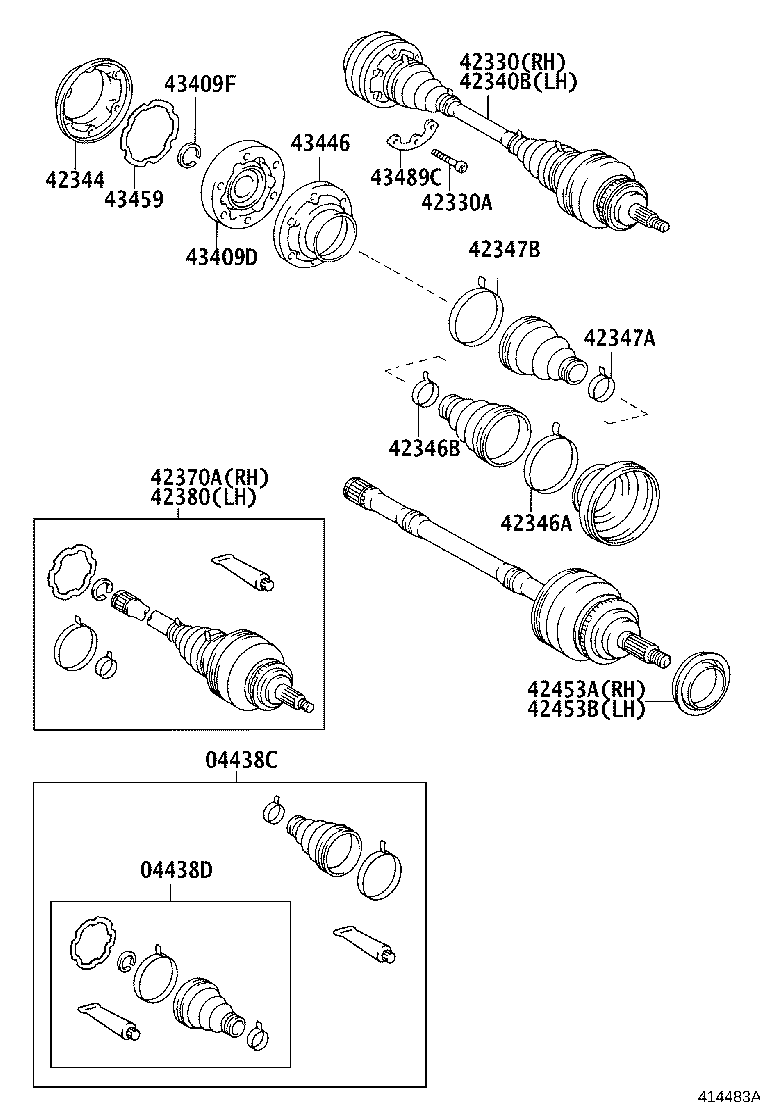 04429-22020 BOOT KIT, REAR DRIVE SHAFT product image