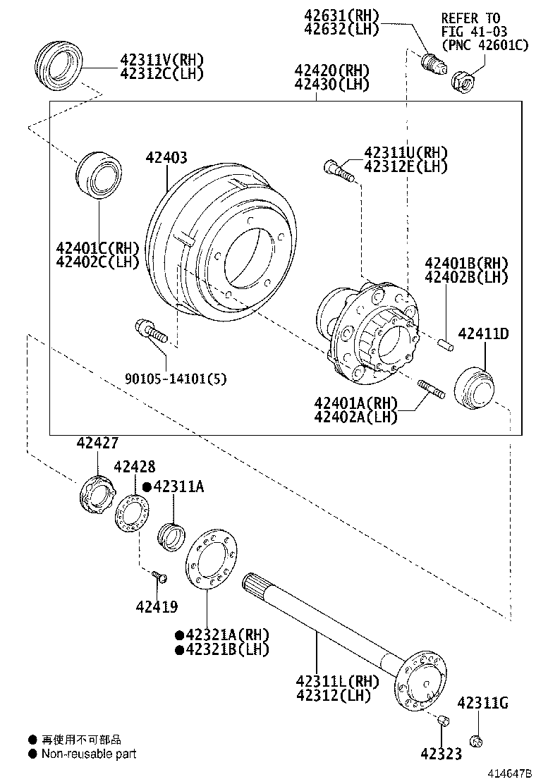 90942-T2004 BOLT, HUB (FOR REAR AXLE RH) product image