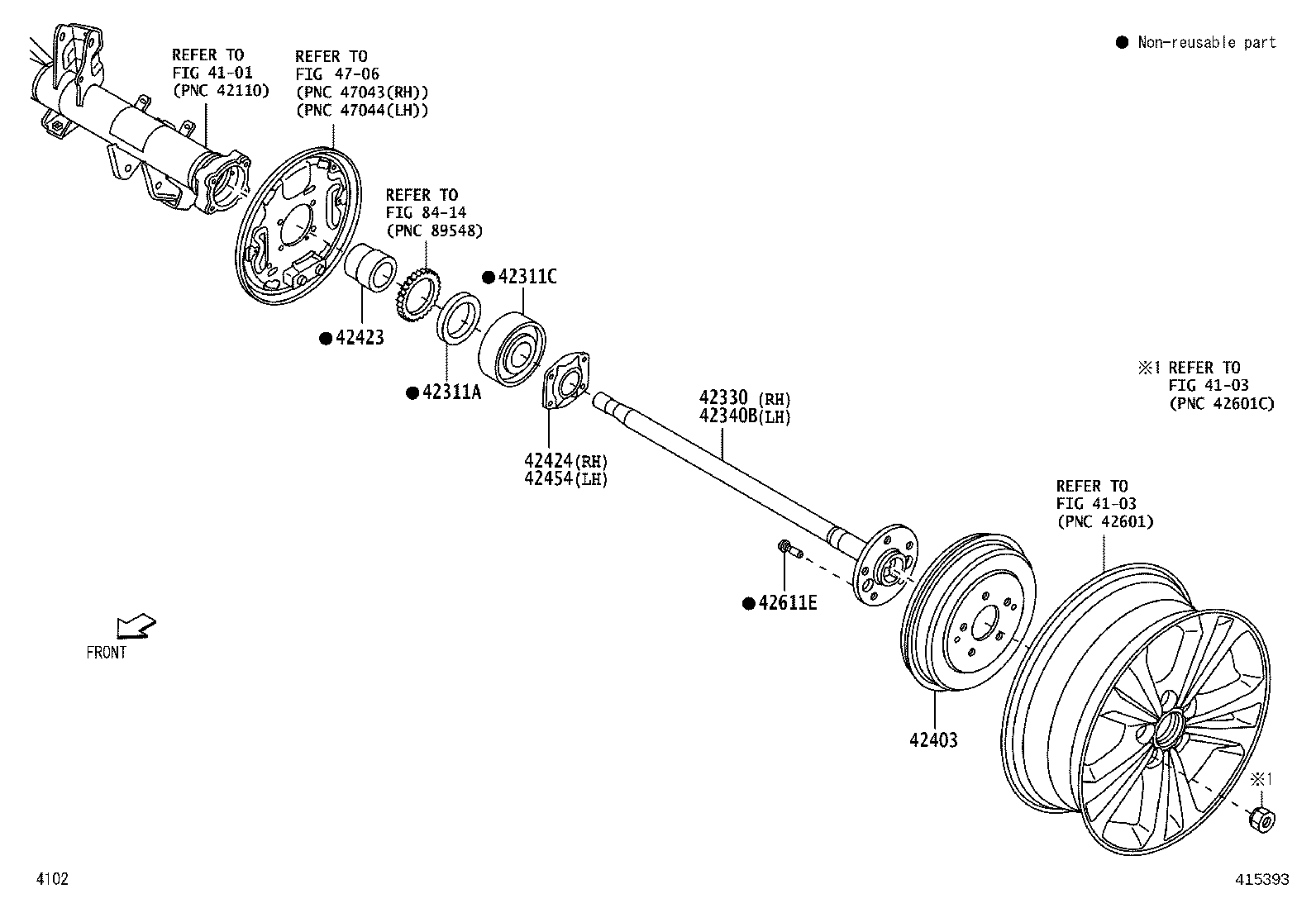 42301-BZ120 SHAFT ASSY, REAR DRIVE, RH product image
