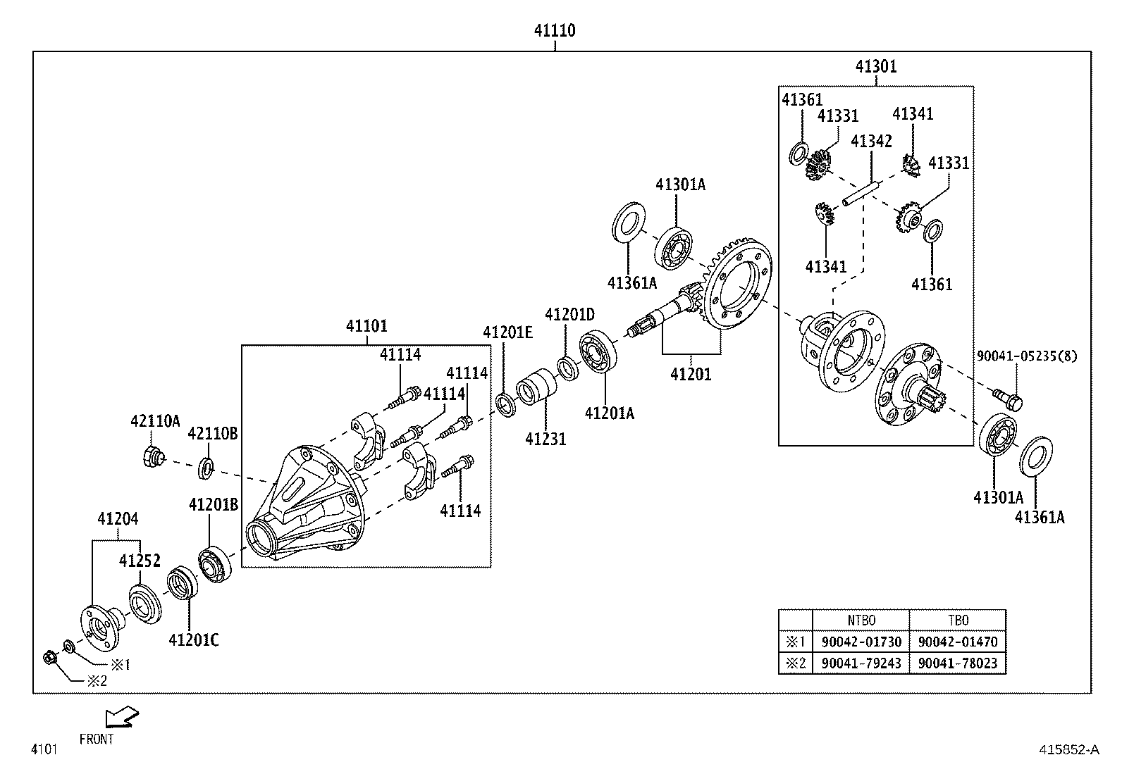 41110-B5220 CARRIER ASSY, DIFFERENTIAL, REAR product image