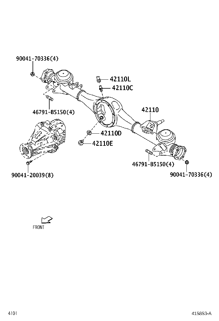 41110-B5220 CARRIER ASSY, DIFFERENTIAL, REAR product image