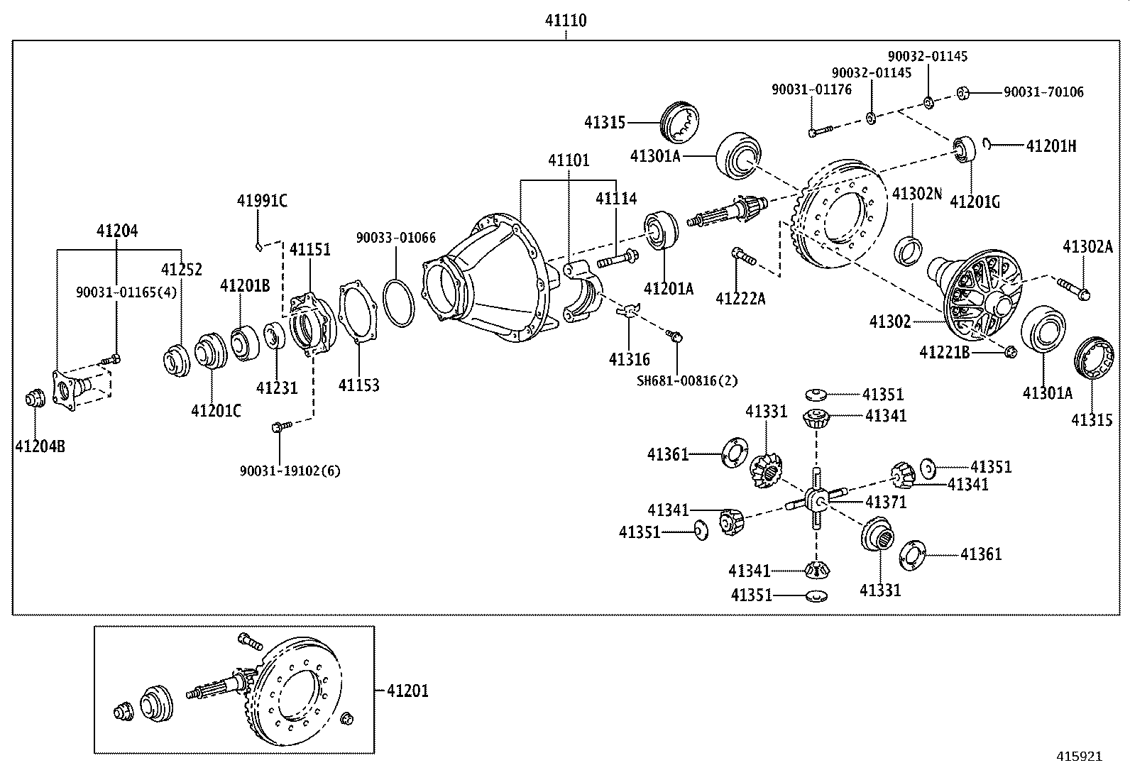 37341-0W020 DEFLECTOR, DUST (FOR REAR DIFFERENTIAL) product image
