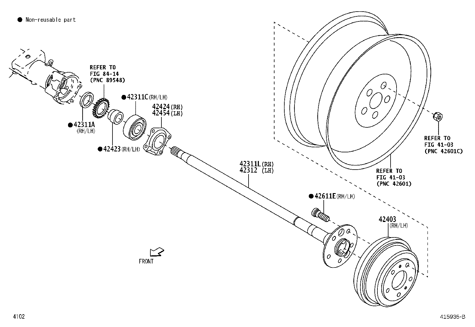 42312-BZ070 SHAFT, REAR AXLE, LH product image