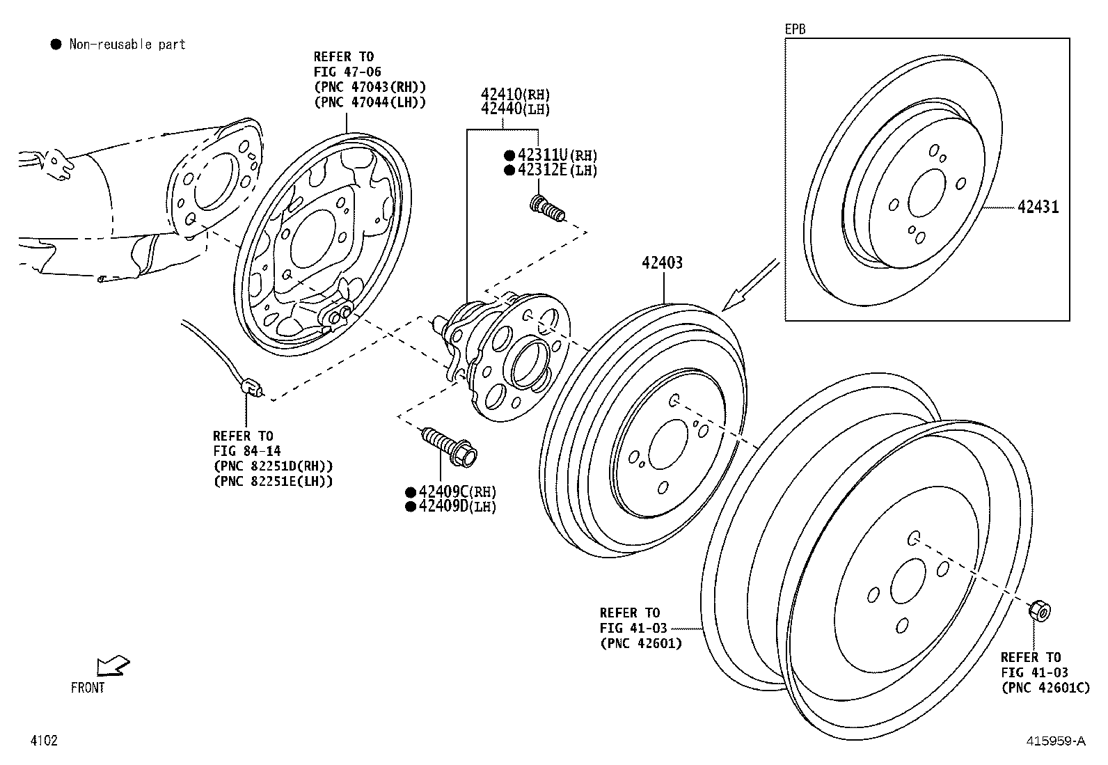 42431-BZ210 DISC, REAR product image