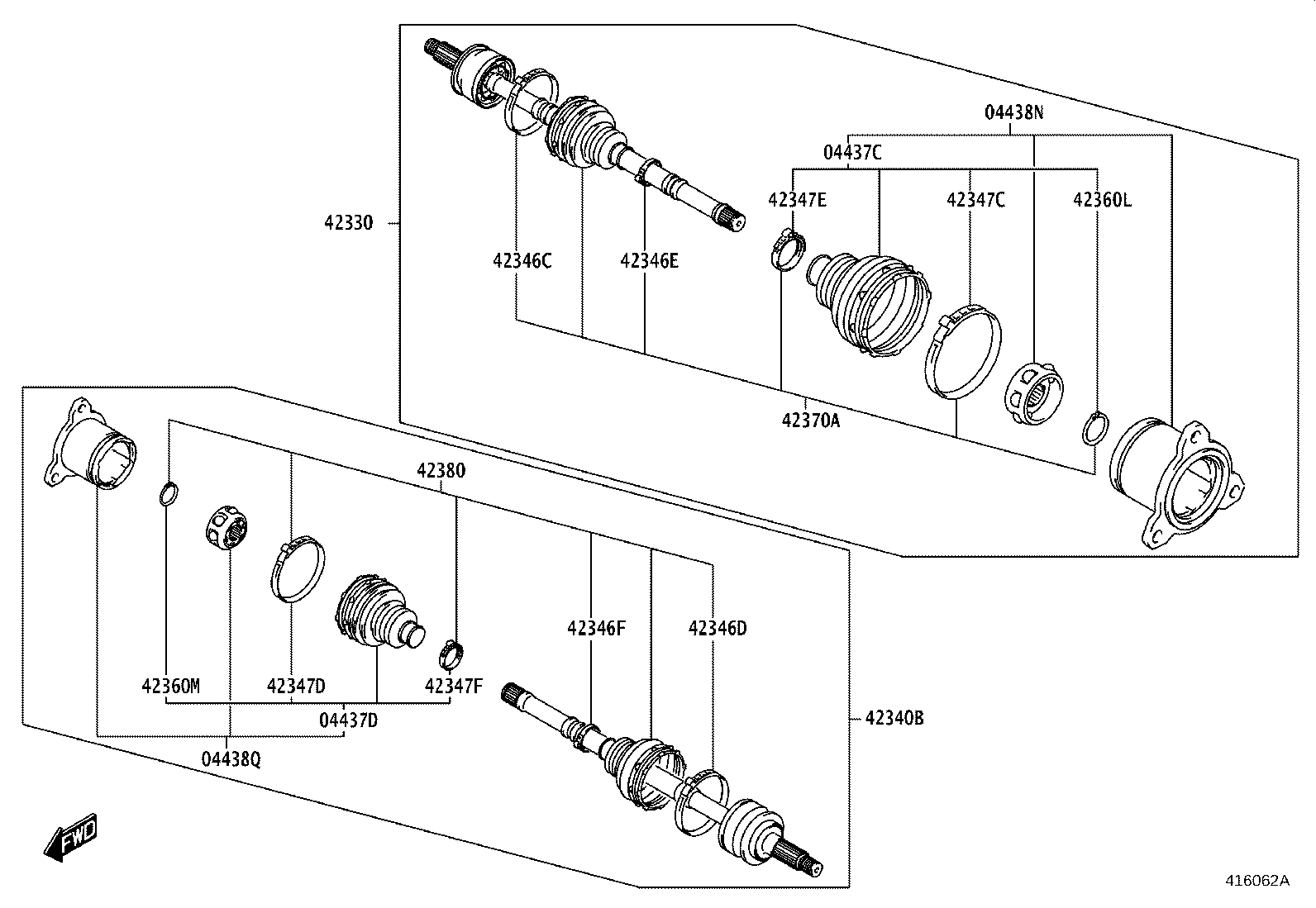 42330-WC001 SHAFT ASSY, REAR DRIVE, RH product image