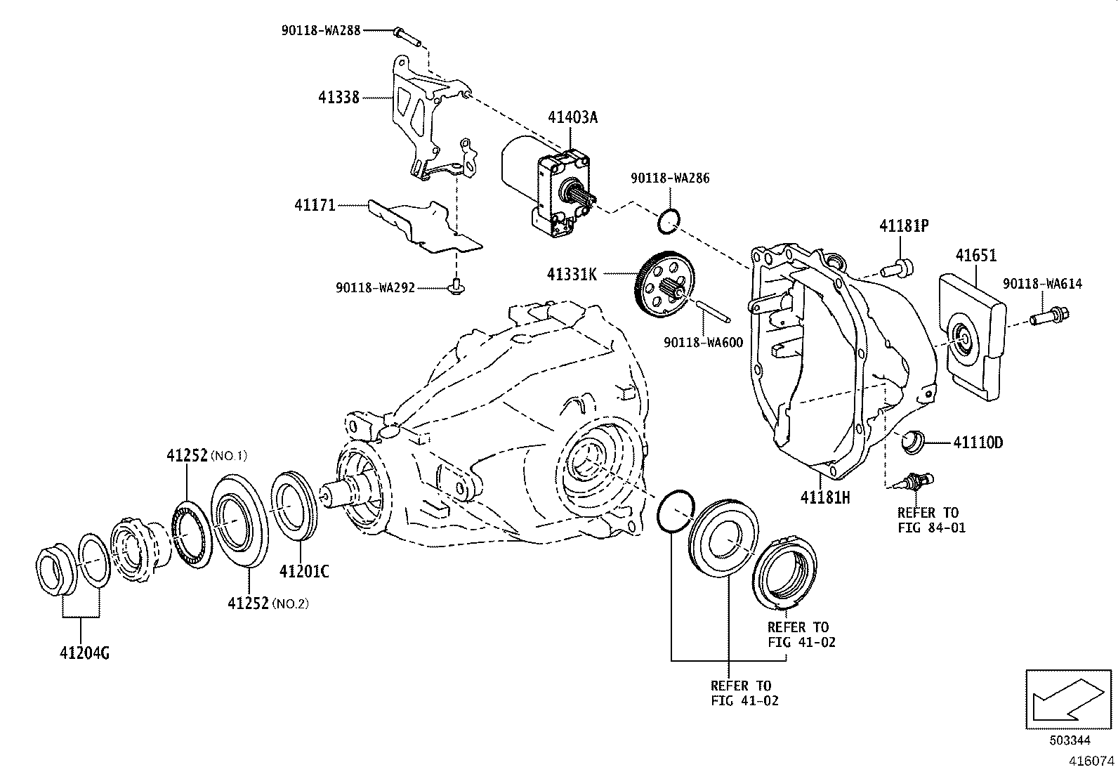 41110-WAA01 CARRIER ASSY, DIFFERENTIAL, REAR product image