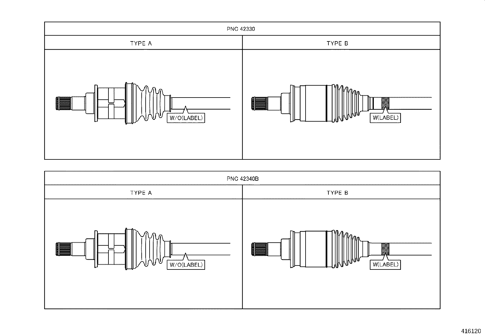 42330-0R100 SHAFT ASSY, REAR DRIVE, RH product image