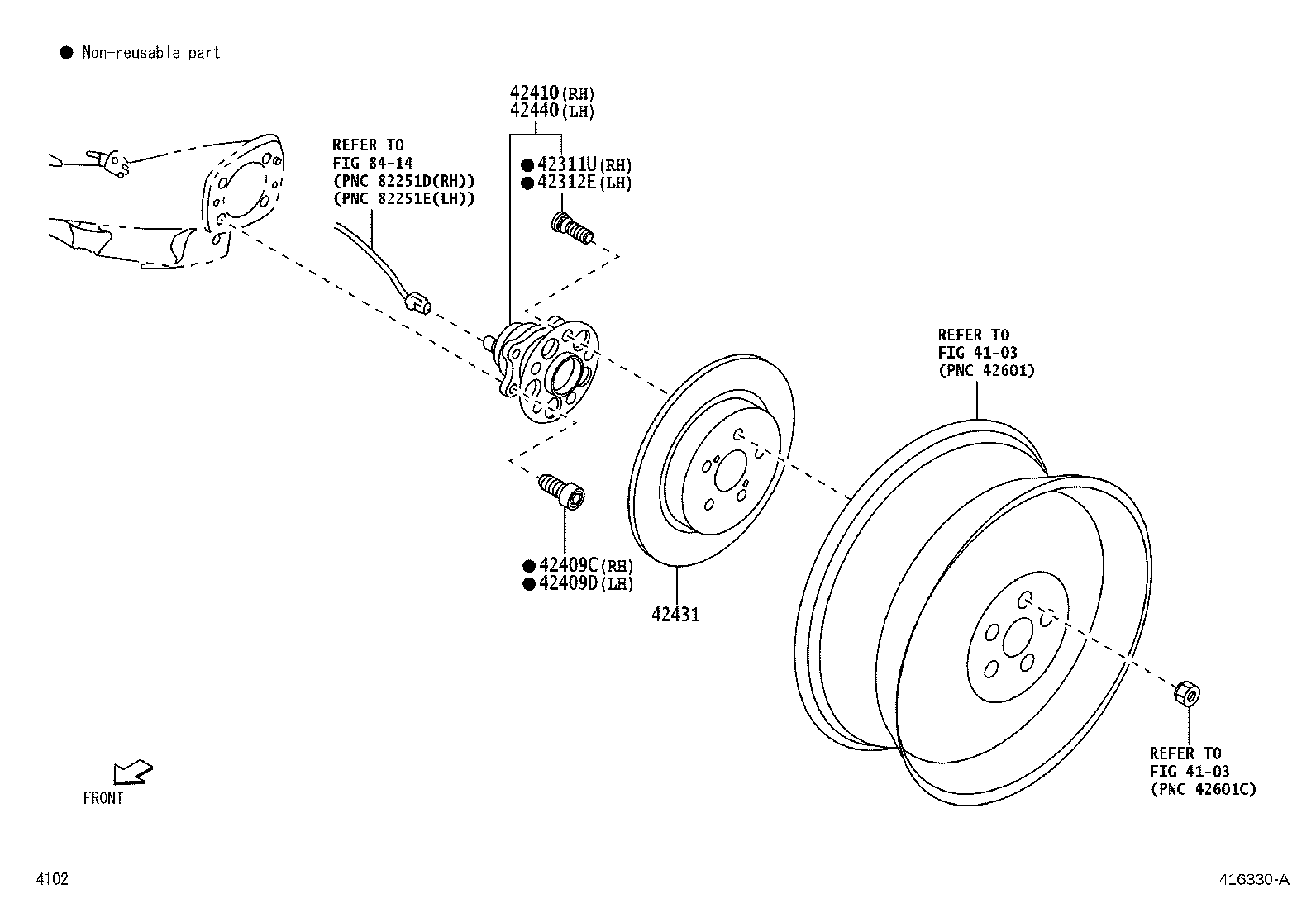 42431-BZ210 DISC, REAR product image