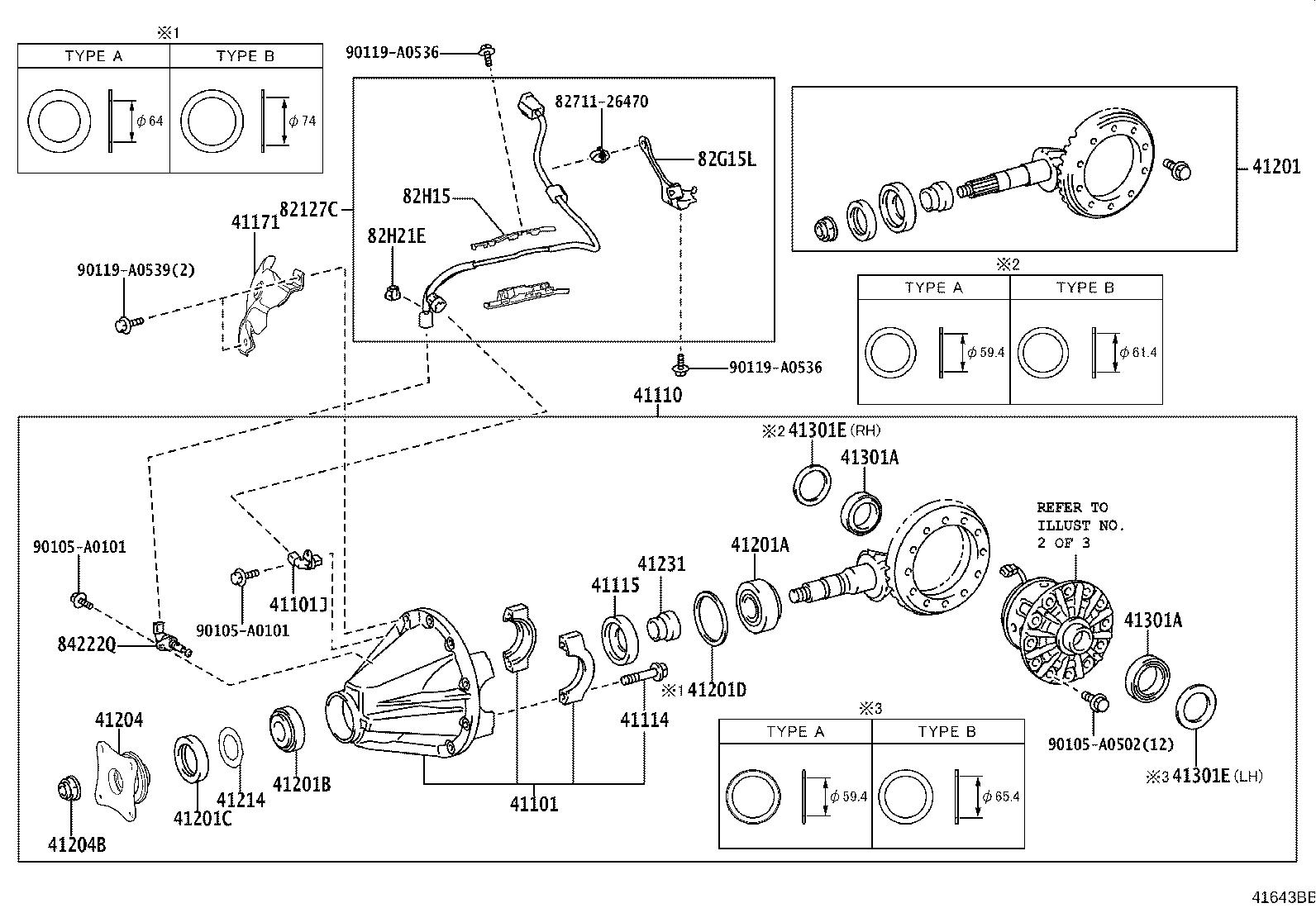 41101-04010 CARRIER SUB-ASSY, DIFFERENTIAL, REAR product image