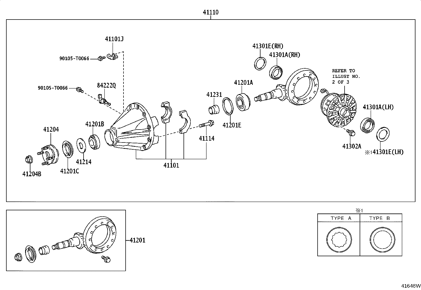 41110-0K791 CARRIER ASSY, DIFFERENTIAL, REAR product image