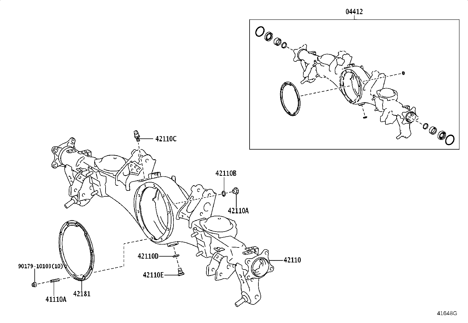 04412-60600 GASKET KIT, REAR DIFFERENTIAL CARRIER product image