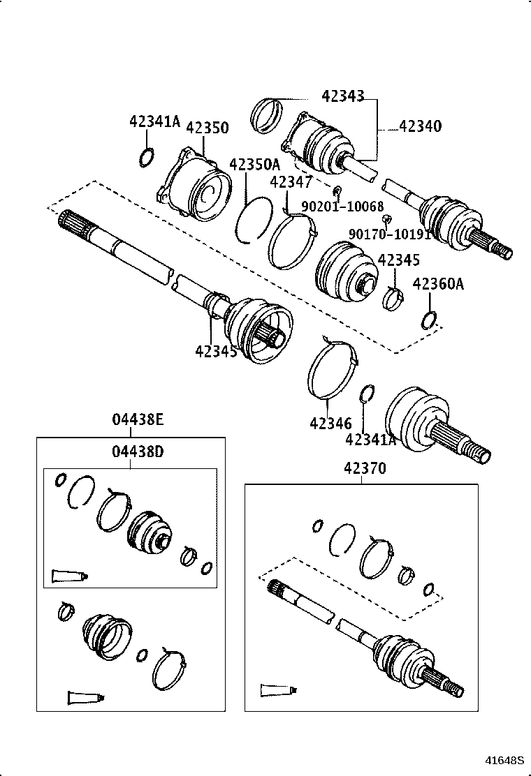 04421-21010 BEARING KIT, REAR AXLE SHAFT product image