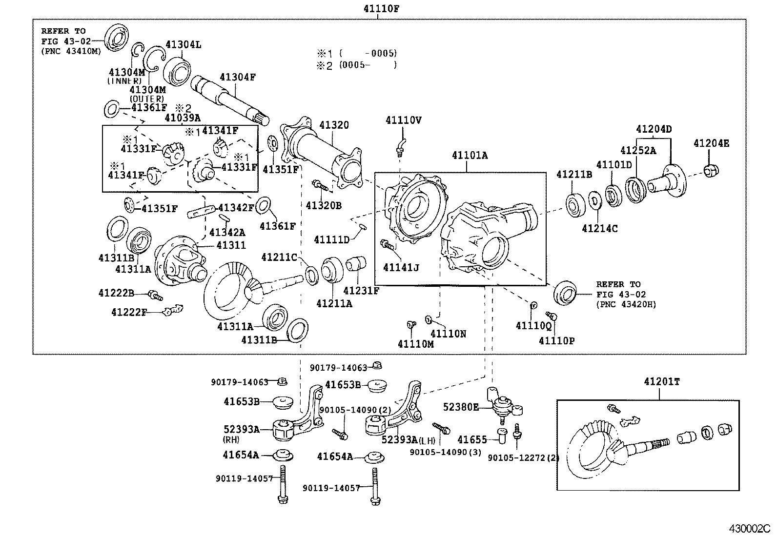 41201-80500 FINAL GEAR KIT, DIFFERENTIAL, FRONT product image