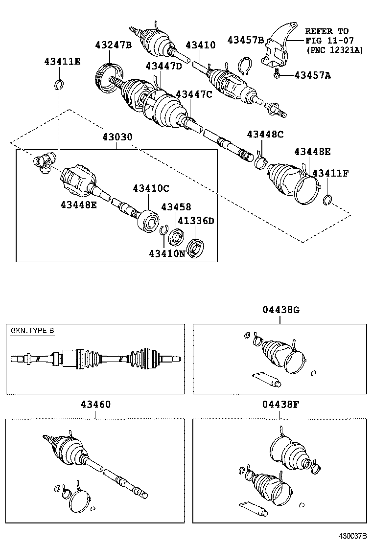 43030-06050 JOINT ASSY, FRONT DRIVE INBOARD, RH product image