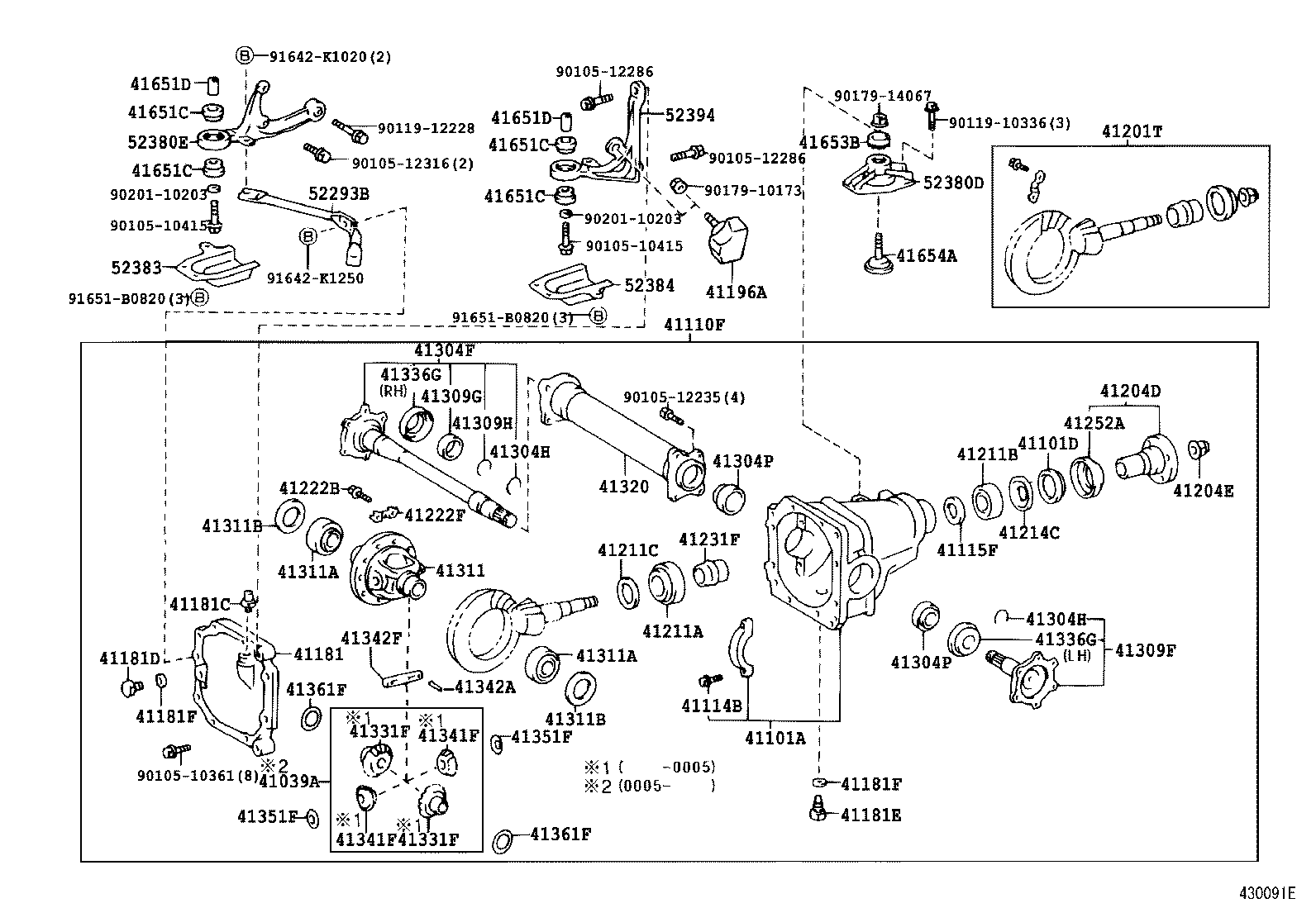 41108-0W041 COVER, FRONT DIFFERENTIAL CARRIER product image