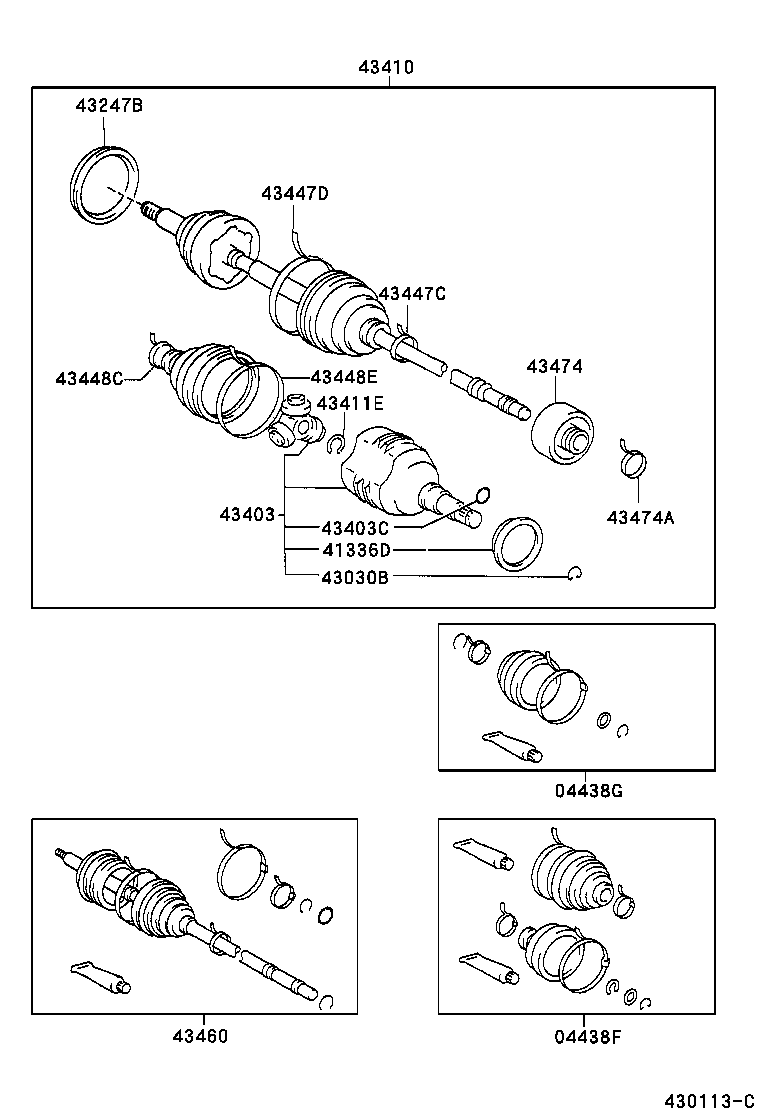 90311-40025 OIL SEAL, FRONT DRIVE SHAFT, RH product image
