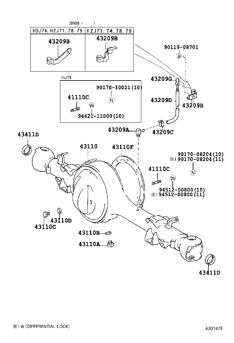 41110-60550 CARRIER ASSY, DIFFERENTIAL, FRONT product image