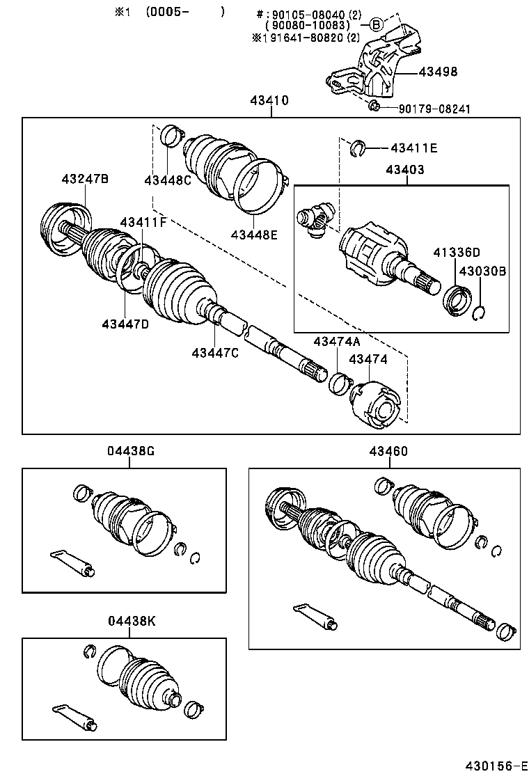 43410-02101 SHAFT ASSY, FRONT DRIVE, RH product image