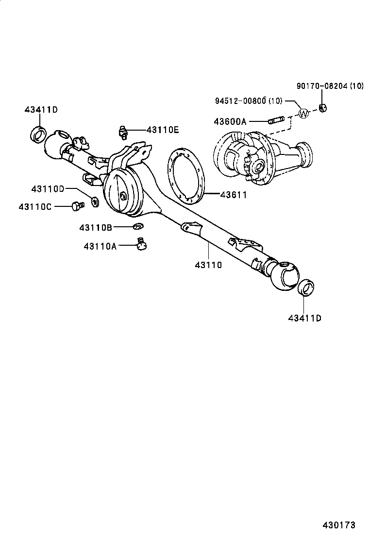 41110-35510 CARRIER ASSY, DIFFERENTIAL, FRONT product image