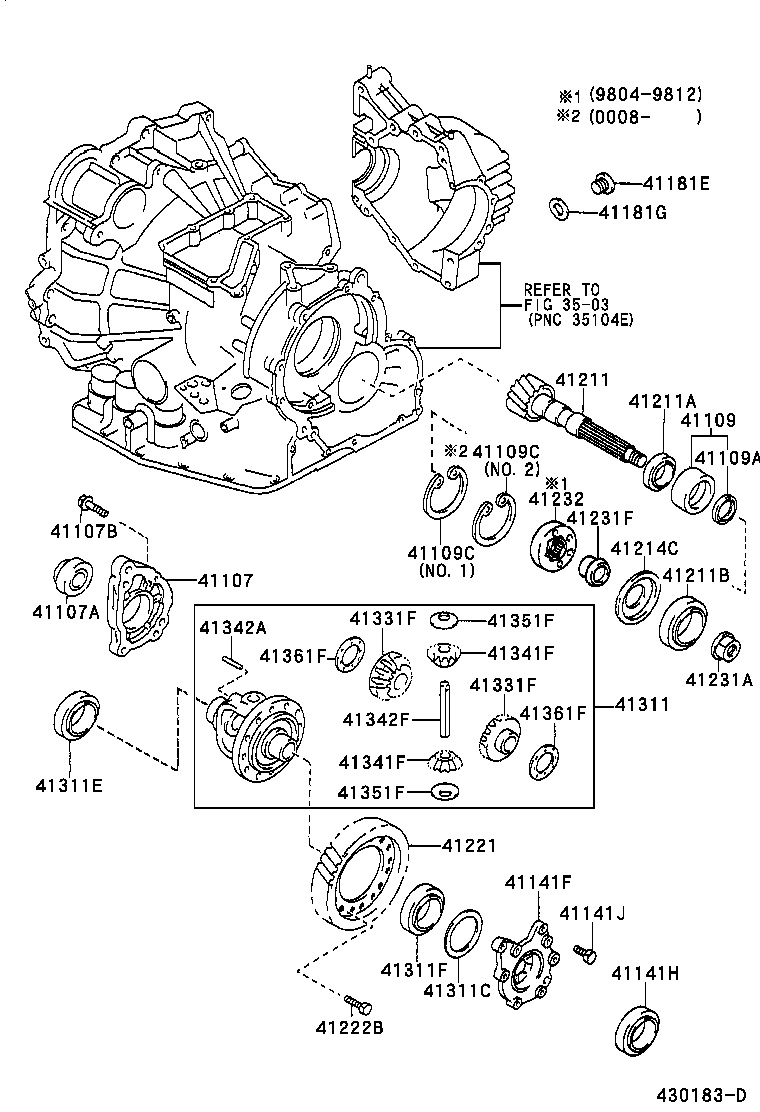 41101-45010 RETAINER, FRONT DIFFERENTIAL SIDE BEARING product image