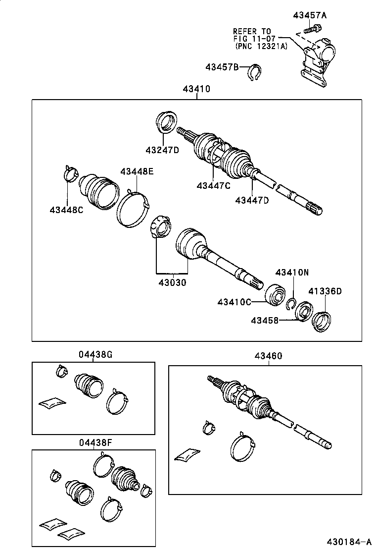 43030-08020 JOINT ASSY, FRONT DRIVE INBOARD, RH product image