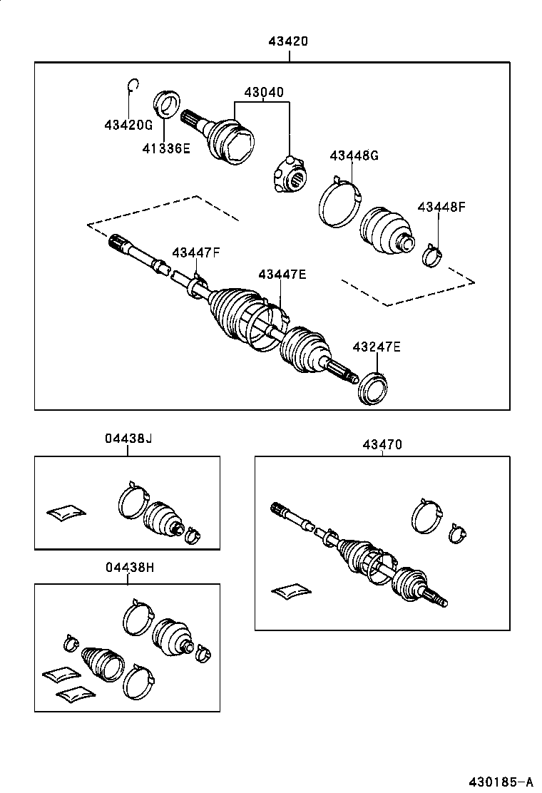 43030-08020 JOINT ASSY, FRONT DRIVE INBOARD, RH product image
