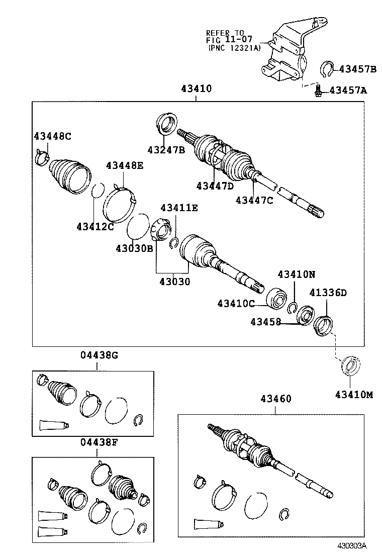 04438-48060 BOOT KIT, FRONT DRIVE SHAFT INBOARD JOINT, RH product image