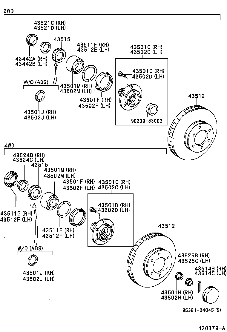 43525-35010 CAP, FRONT WHEEL ADJUSTING LOCK, RH product image