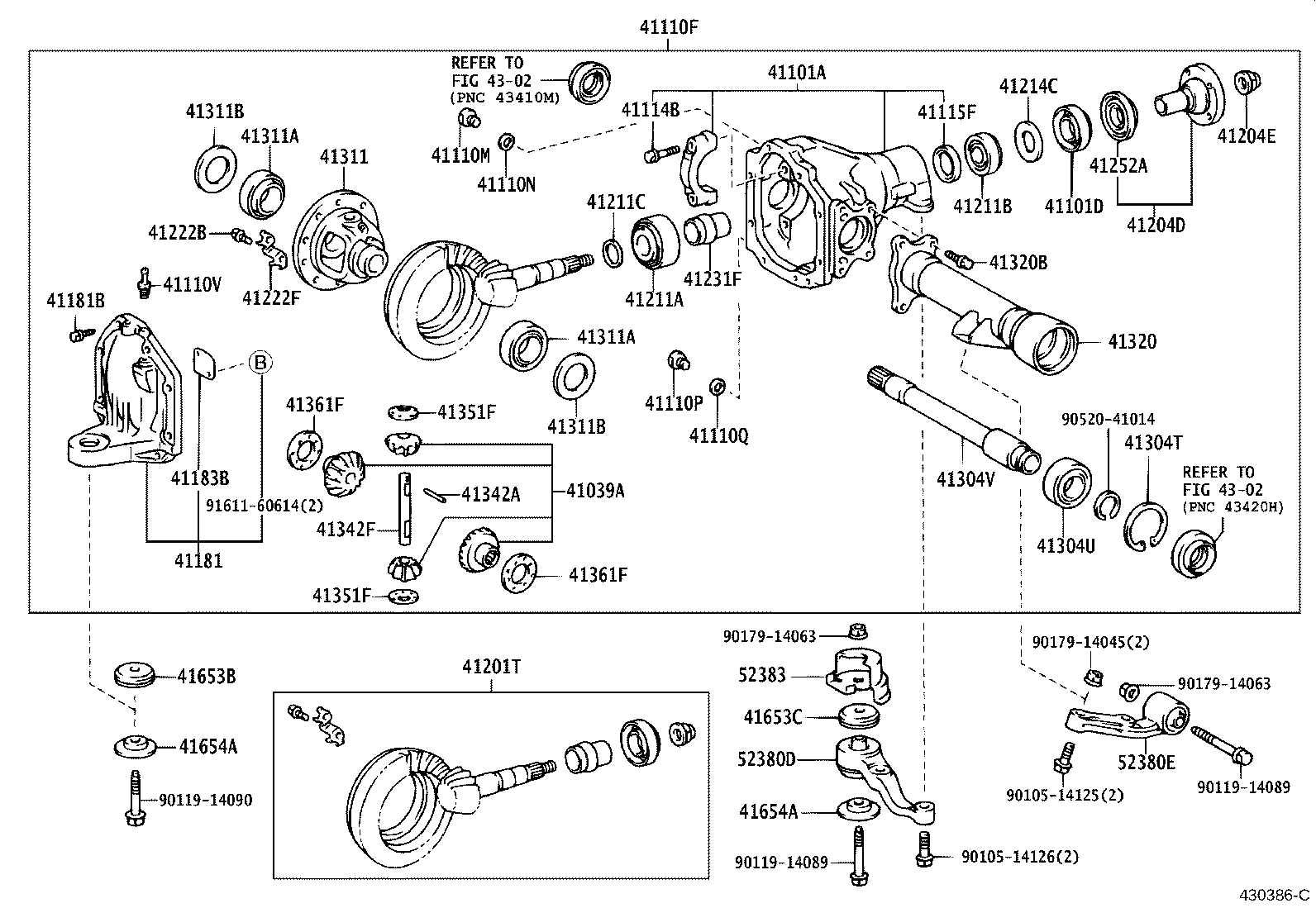 41110-6A160 CARRIER ASSY, DIFFERENTIAL, FRONT product image