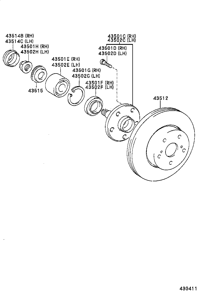 90311-48013 SEAL, OIL (FOR FRONT AXLE HUB RH) product image