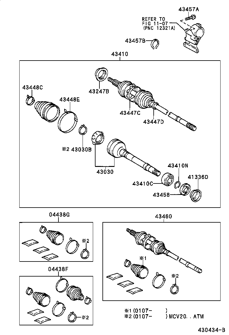04438-06170 BOOT KIT, FRONT DRIVE SHAFT, IN & OUTBOARD, RH product image