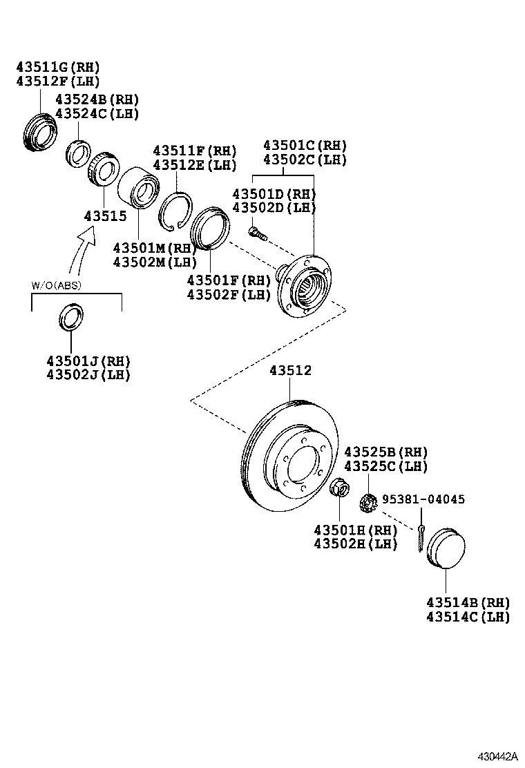 43512-0C010 DISC, FRONT product image