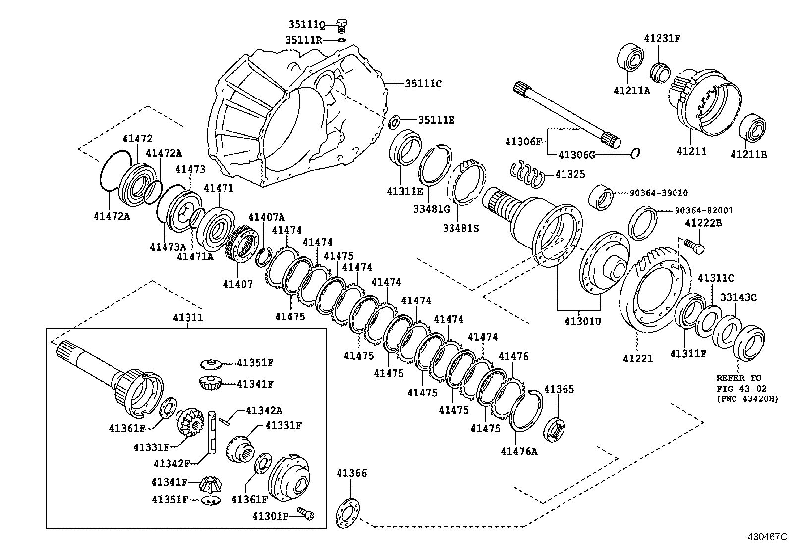 41310-20250 CASE ASSY, DIFFERENTIAL product image